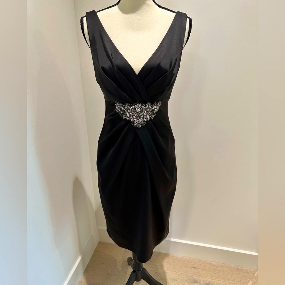 David Meister satin cocktail dress